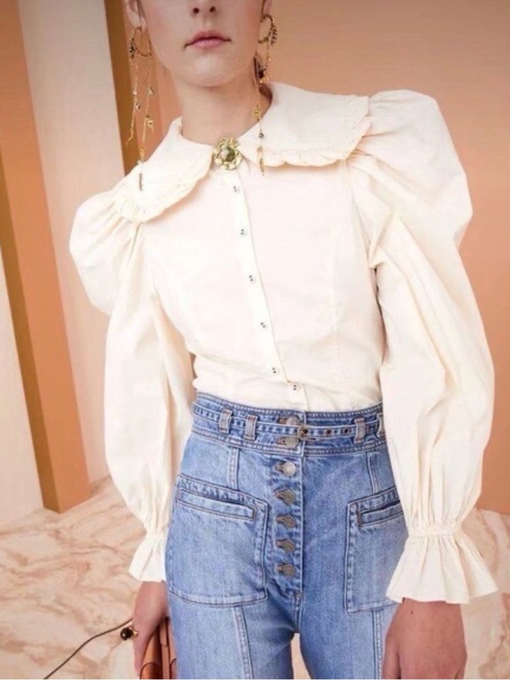 Ulla Johnson Marietta Blouse in Dogwood Cream Size 2